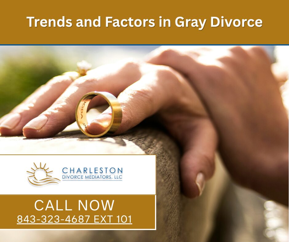 Trends and Factors in Gray Divorce | Charleston Divorce Mediators | Blog Post | Image of an older couple considering divorce mediation.